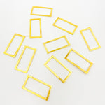 Load image into Gallery viewer, Gold-plated Sterling Silver Brushed Rectangle Connector