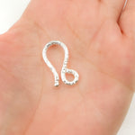 Load image into Gallery viewer, 22MM White Sterling Silver Hook Clasp
