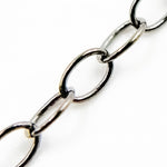 Load image into Gallery viewer, Sterling Silver Black Rhodium Smooth Cable Chain