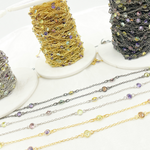 Load image into Gallery viewer, Cubic Zirconia Round Shape Connected Chain