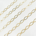 Load image into Gallery viewer, Gold-Filled Flat Oval Long and Short Link Chain