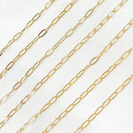 Load image into Gallery viewer, 14k Gold Filled Flat Link Paperclip Chain