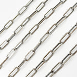 Load image into Gallery viewer, Oxidized Sterling Silver Flat Paperclip Chain