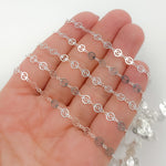 Load image into Gallery viewer, Sterling Silver Patterned Round Disc Link Chain