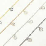 Load image into Gallery viewer, Cubic Zirconia Round 4mm Shape Dangle Chain