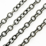 Load image into Gallery viewer, Oxidized 925 Sterling Silver Hammered Cable Chain