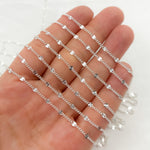 Load image into Gallery viewer, Sterling Silver Curb and Diamond Cut Marina Link Chain