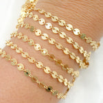 Load image into Gallery viewer, 14K Gold Filled Textured Disc Chain
