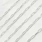Load image into Gallery viewer, 925 Sterling Silver Hammered Paperclip Chain.