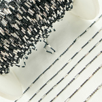 Load image into Gallery viewer, Black Rhodium Sterling Silver Satellite Diamond Cut Tube Chain