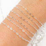 Load image into Gallery viewer, Sterling Silver Flat Rhomb Link Chain