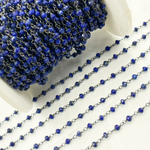 Load image into Gallery viewer, Lapis Lazuli Oxidized Wire Chain