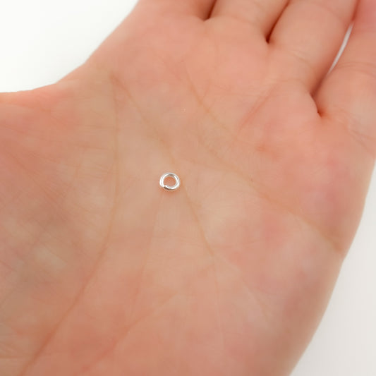 18Gauge White Sterling Silver Open Jump Ring
