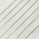 Load image into Gallery viewer, 14K Solid Gold Dimond Cut Paperclip Chain