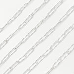 Load image into Gallery viewer, Sterling Silver Diamond Cut Paperclip Chain