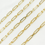 Load image into Gallery viewer, Z48GP. Gold Plated 925 Sterling Silver Diamond Cut Paperclip Link Chain