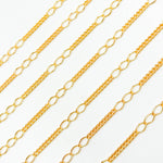 Load image into Gallery viewer, V240GF. 14k Gold Filled 3 Links Long and Curb Chain in Between