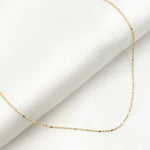 Load image into Gallery viewer, 14K Solid Gold Smooth Bar and Ball Chain
