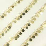 Load image into Gallery viewer, Gold Plated 925 Sterling Silver Dangle Disc Chain