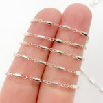 Load image into Gallery viewer, Sterling Silver Satellite Bar Link Chain