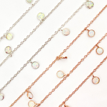 Load image into Gallery viewer, Created White Opal Round Shape Dangle Chain