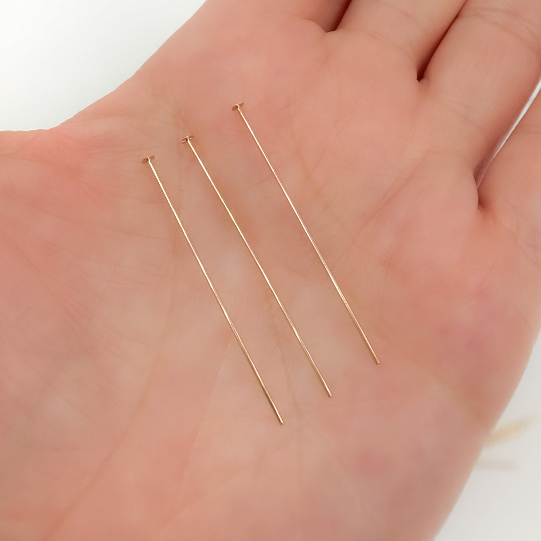 22 Gauge Gold-filled Flat 1.5 Inch Headpin