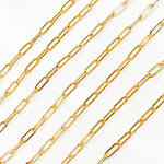 Load image into Gallery viewer, Gold Filled Flat Paperclip Chain