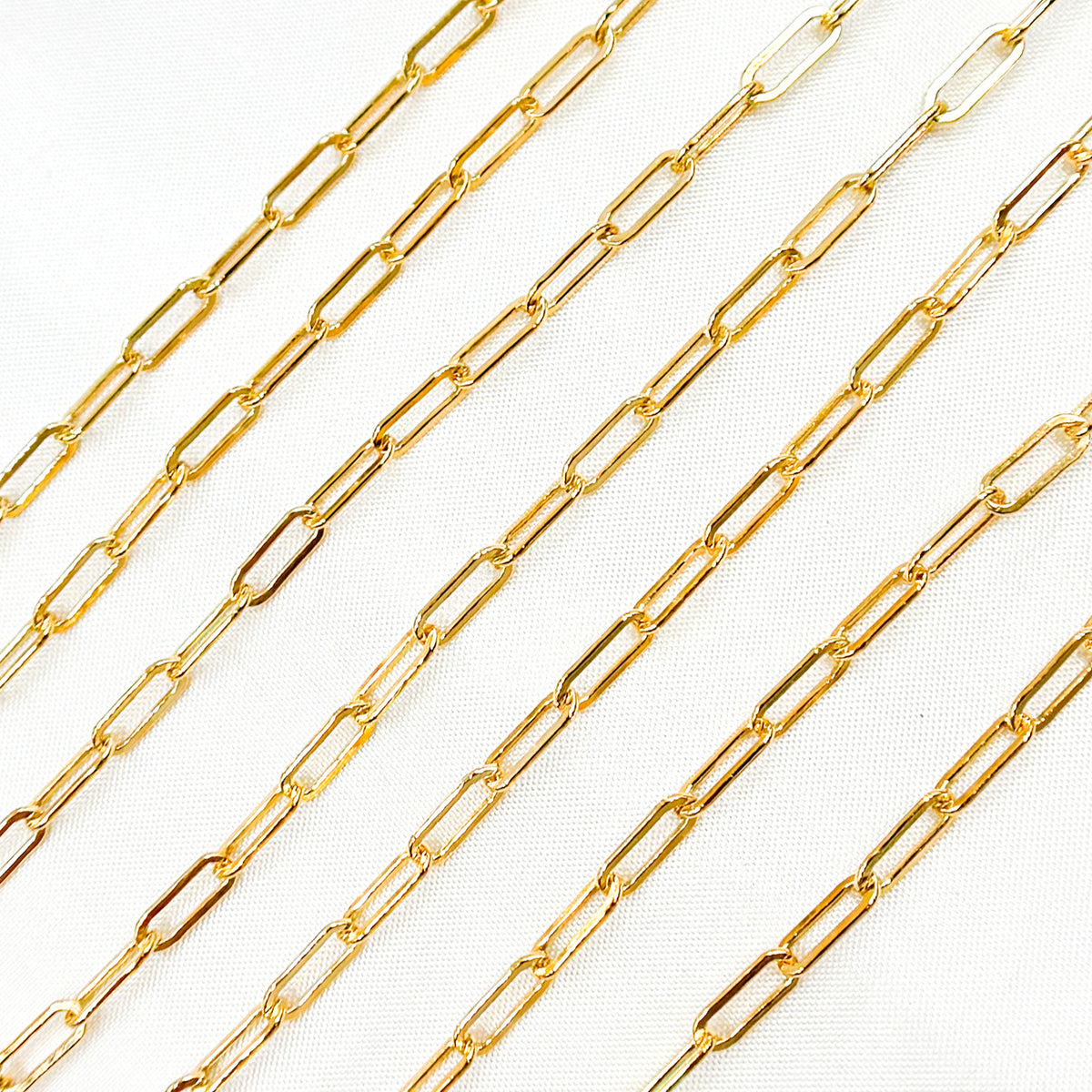 Gold Filled Flat Paperclip Chain
