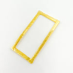 Load image into Gallery viewer, 30MM Gold-plated Sterling Silver Brushed Rectangle Connector