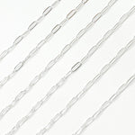 Load image into Gallery viewer, Sterling Silver Flat Paperclip Chain
