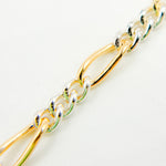 Load image into Gallery viewer, XM3331CTT. Gold Filled and Sterling Silver Long and Short Curb Link Chain
