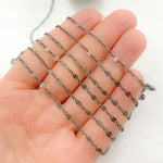 Load image into Gallery viewer, Oxidized Sterling Silver Marina Link Chain