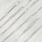 Load image into Gallery viewer, Sterling Silver Smooth Paperclip Chain