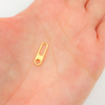 Load image into Gallery viewer, 15MM Gold-Plated Matt Sterling Silver Oval Clasp