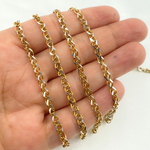 Load image into Gallery viewer, Two Tone Gold Plated and White 925 Sterling Silver Wheat Chain