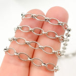 Load image into Gallery viewer, Oxidized Sterling Silver Oval and Round Links Chain