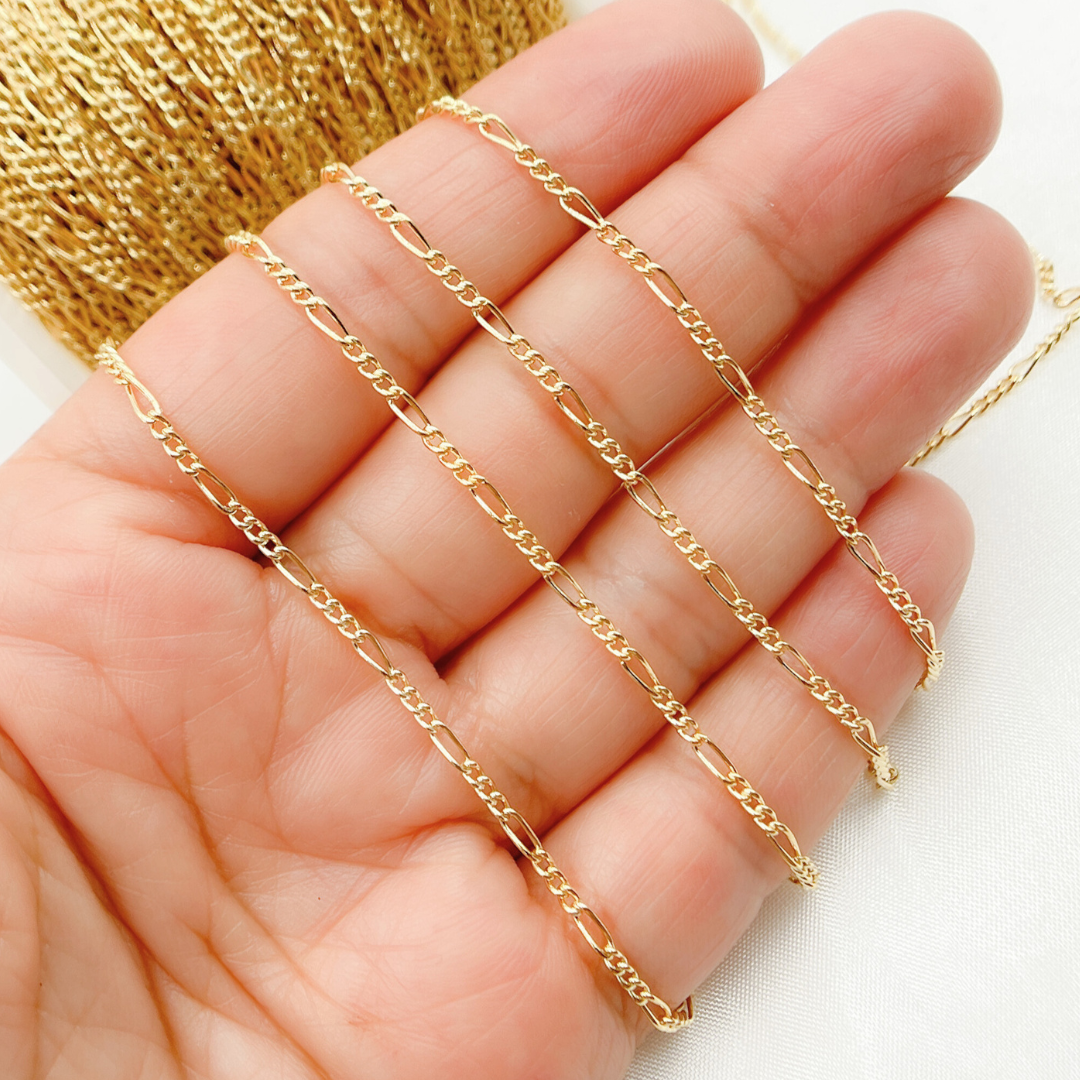 14k Gold Filled Figaro Chain