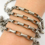 Load image into Gallery viewer, Oxidized Sterling Silver Smooth Box Chain