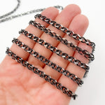 Load image into Gallery viewer, Black Rhodium Sterling Silver Wheat Chain
