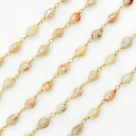 Load image into Gallery viewer, Silverite Tear Drop Shape Gold Plated Wire Chain.