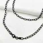Load image into Gallery viewer, Black Rhodium 925 Sterling Silver Textured Cable Necklace. 80BR