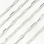 Load image into Gallery viewer, Sterling Silver Flat Paperclip Chain