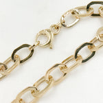 Load image into Gallery viewer, 14K Solid Hollow Gold Flat Oval Link Bracelet
