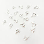 Load image into Gallery viewer, 5MM White Sterling Silver Spring Ring Clasp