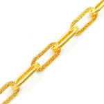 Load image into Gallery viewer, Gold Plated Sterling Silver Matt Flat Paperclip Chain