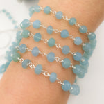 Load image into Gallery viewer, Blue Chalcedony Sterling Silver Wire Chain