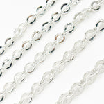 Load image into Gallery viewer, Sterling Silver Hollow Flat Oval Link Chain