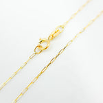 Load image into Gallery viewer, 025FVBFVT518K. 18K Solid Yellow Gold Flat Paperclip Necklace