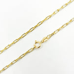 Load image into Gallery viewer, 058FLCL218K. 18K Solid Yellow Gold Paperclip Link Chain