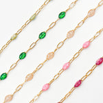 Load image into Gallery viewer, 14k Gold Filled Enamel Satellite Chains